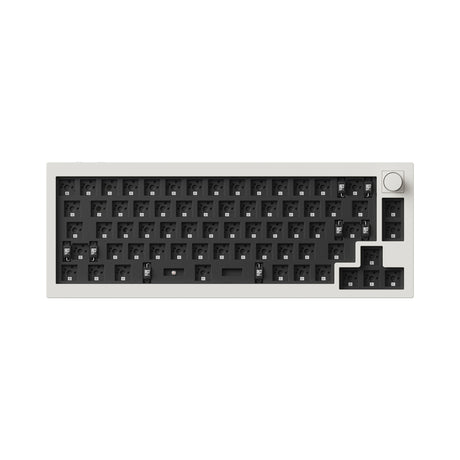 Keychron Q2 Max QMK VIA Wireless Custom Mechanical Keyboard 65 Layout Aluminum White for Mac Windows Linux Barebone Knob